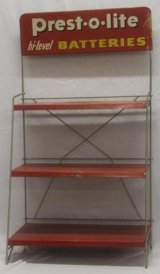 Prest-o-lite Hi-Level Batteries Advertising Display Rack (1 of 3)