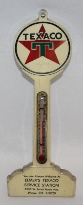 Texaco Pole Sign Advertising Thermometer (1 of 3)