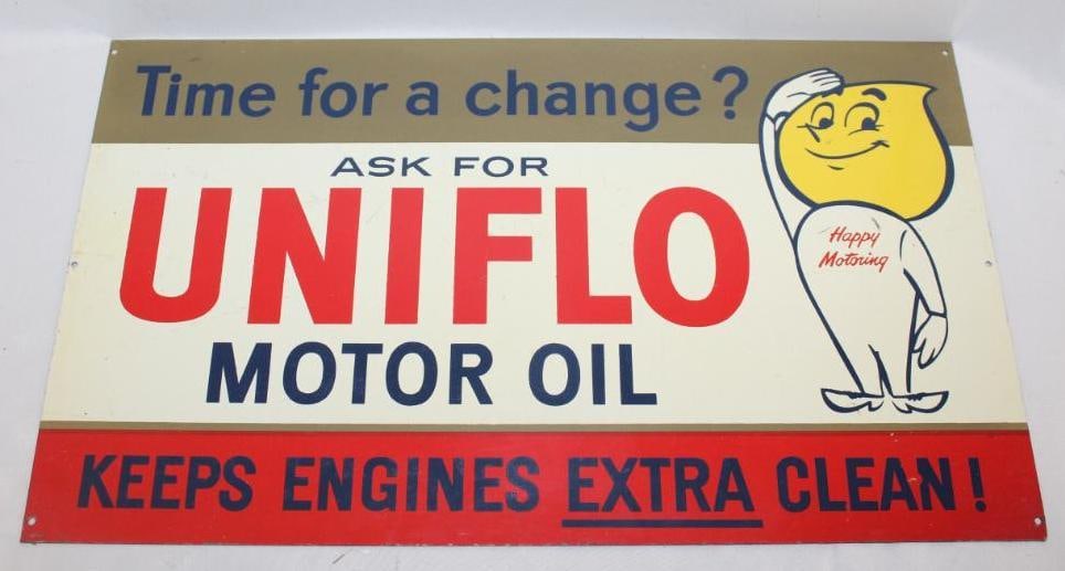 Esso Uniflo Motor Oil Drop Graphic Sign (1 of 2)