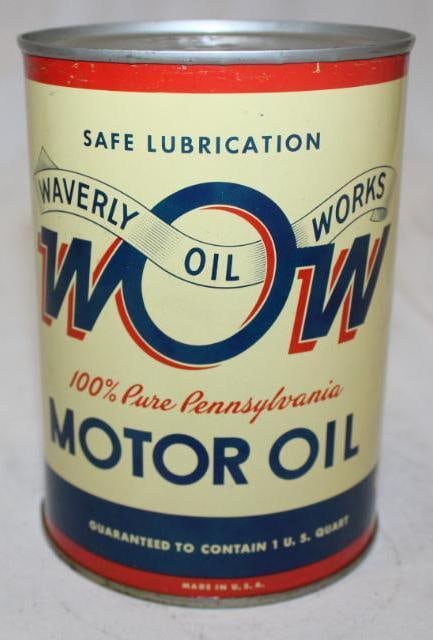 Waverly WOW Metal One Quart Motor Oil Can (1 of 4)