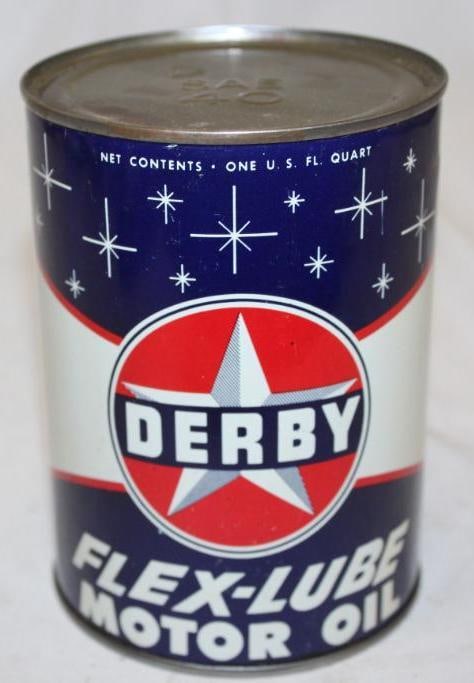 Derby Flex-Lube Metal One Quart Motor Oil Can (1 of 3)