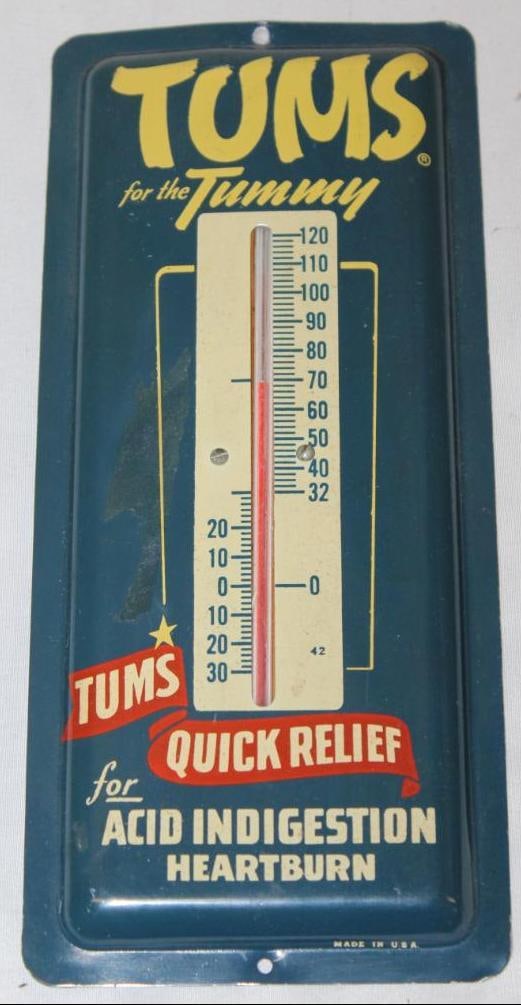Tums Embossed Metal Advertising Thermometer (1 of 3)