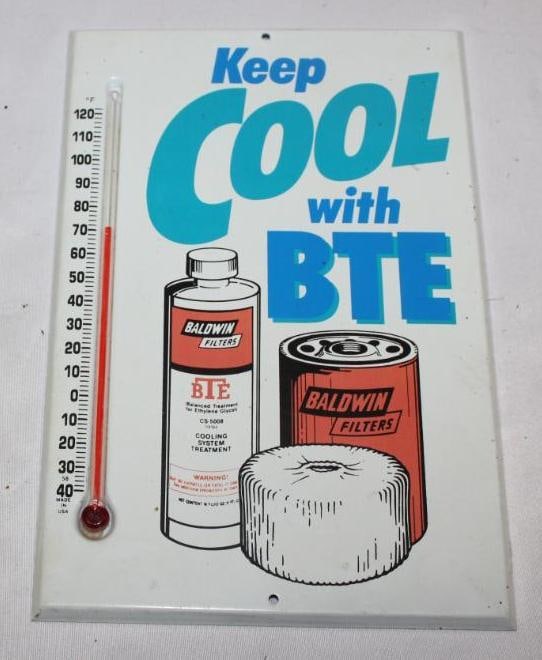 Keep Cool Baldwin Filters Graphic Advertising Metal Thermometer (1 of 2)