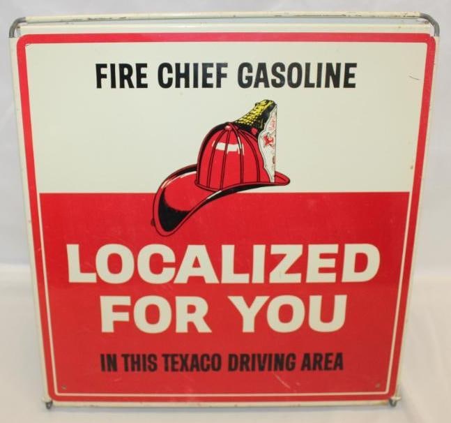 Texaco Fire Chief Localized For You Gas Pump Topper Advertising Sign (1 of 7)