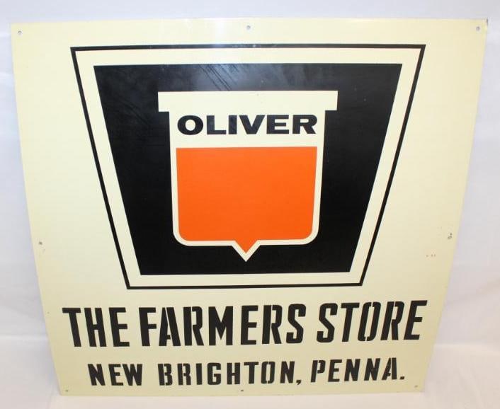 Oliver Tractors Dealership Tin Advertising Sign (1 of 4)