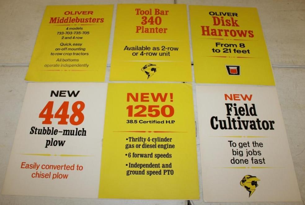 Group of 6 Large Oliver Tractor Dealership Advertising Banners Posters (1 of 5)