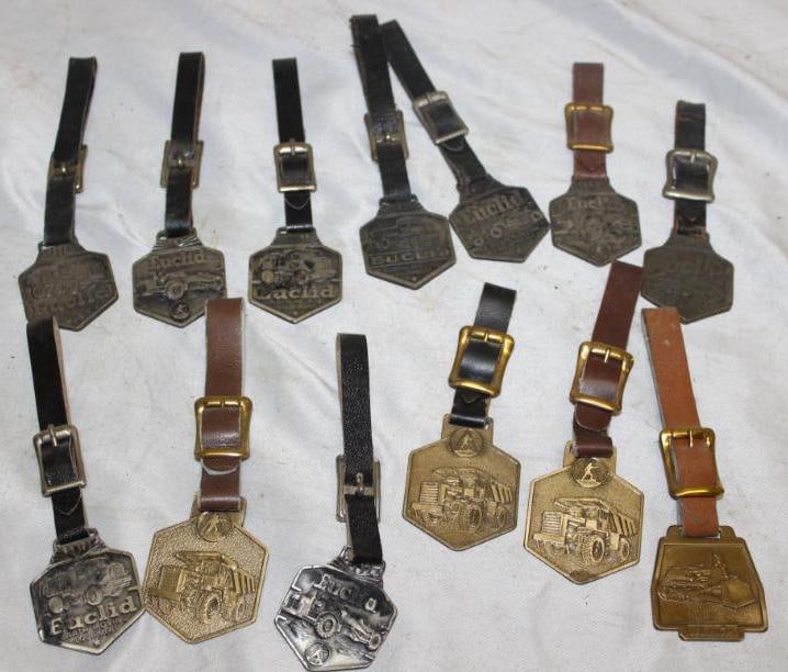 Group of 12 Euclid Advertising Watch Fobs (1 of 4)