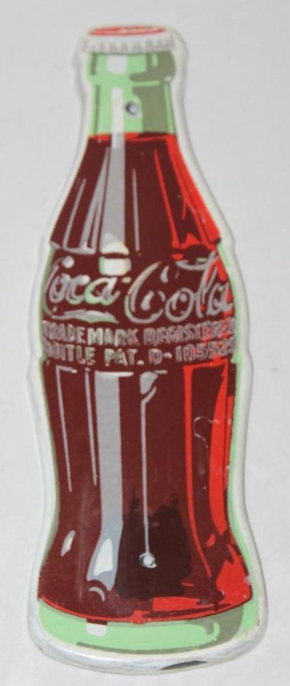 Coca-Cola Soda Advertising Bottle Sign Door Push (1 of 2)