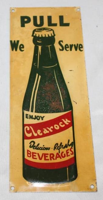 Clearock Beverages Tin Door Push Sign (1 of 2)