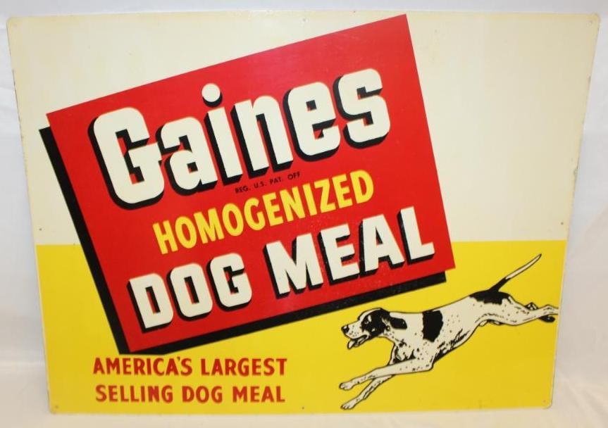 Graphic Gaines Dog Food Advertising Sign. (1 of 5)