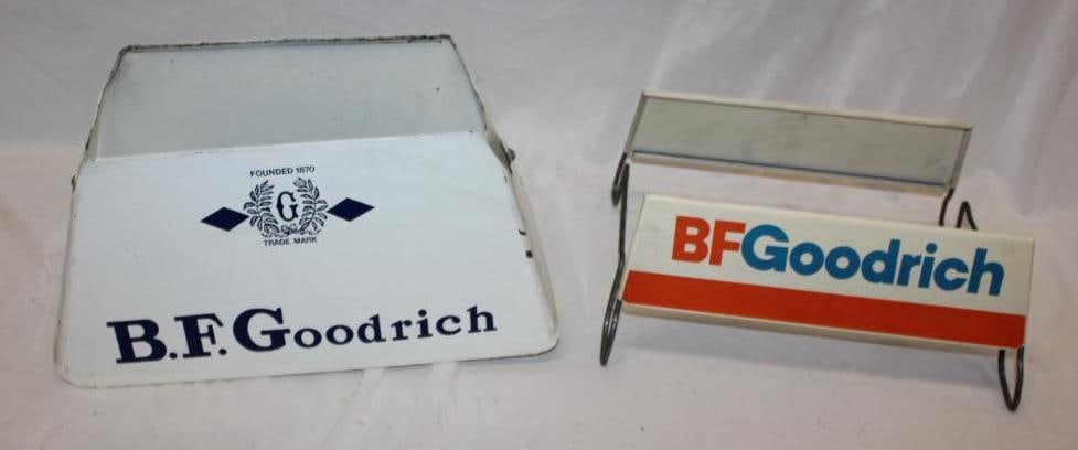 Group of 2 BF Goodrich Tires Advertising Displays: The Largest is 15" x 10" x 7.5". They have some light wear along the edges.
