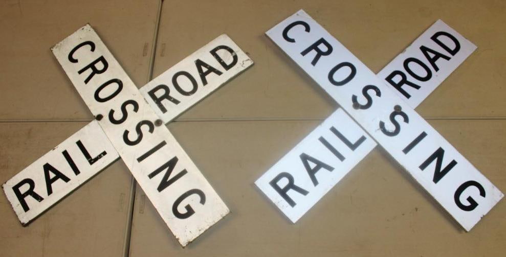 Group of 2 Railroad Crossing Cross-Bucks (1 of 4)