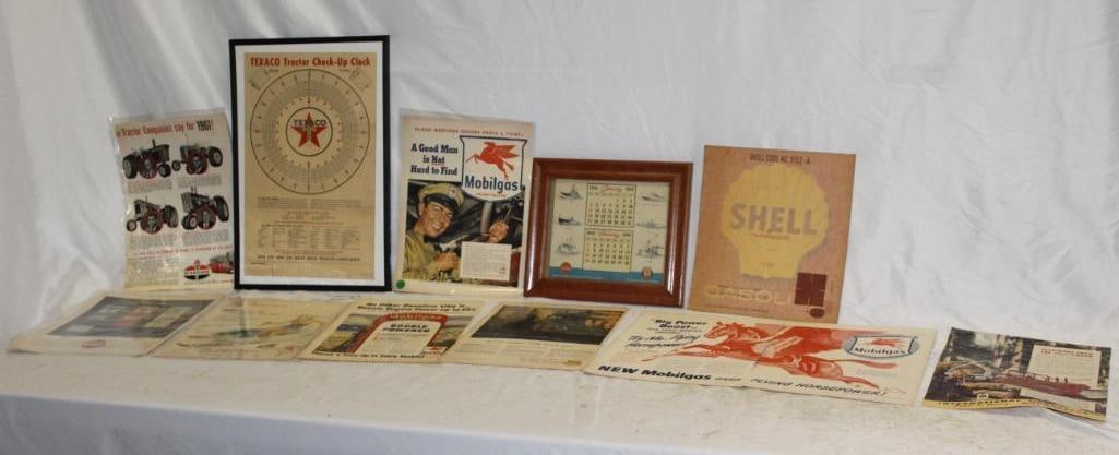 Large Group of Service Station Advertising Items;  Texaco and Shell (1 of 6)