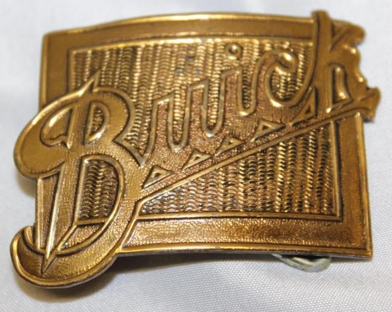 1913-1922 Buick Radiator Emblem Badge: 2.5" x 1.75"; Converted to belt buckle
