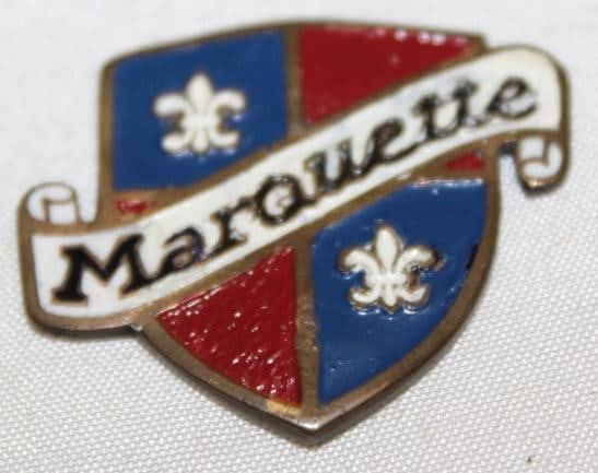 1930 Buick Marquette Radiator Emblem Badge: 1.25" x 1.25"