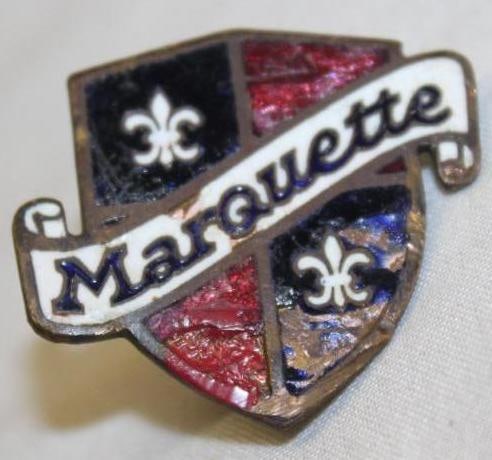 1931 Buick Marquette Radiator Emblem Badge: Cloisonne; 1.25" x 1.25"