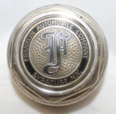 Franklin Automobile Company Threaded Hubcap: 2" x 3"