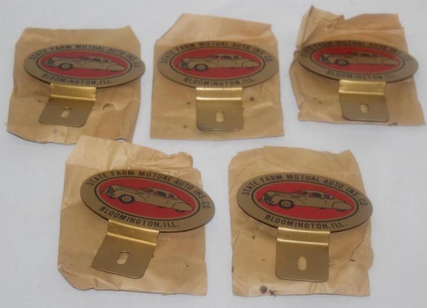 NOS Group of 5 State Farm Mutual Auto Insurance License Plate Toppers (1 of 2)