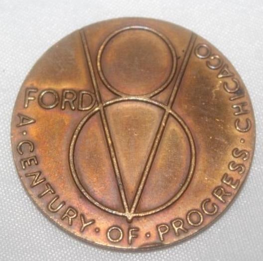 1934 Ford V8 Exposition Advertising Coin Token (1 of 2)