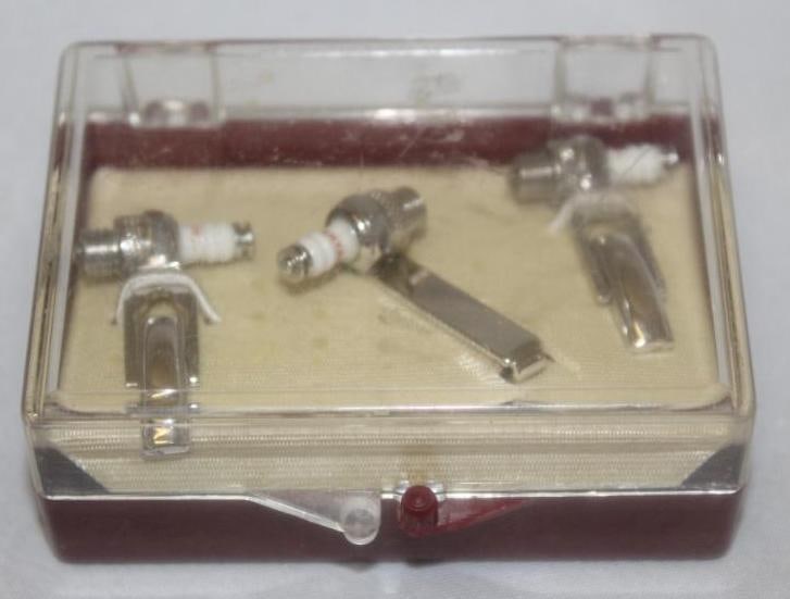 Set of Champion Spark Plug Advertising Cufflinks and Tie Tack (1 of 2)