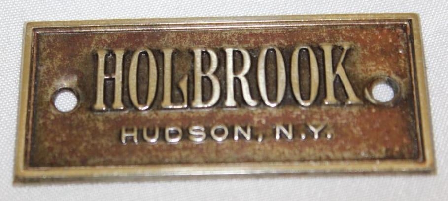 Holbrook Coach Builder Body Tag Emblem Badge: 2.25" x 1"