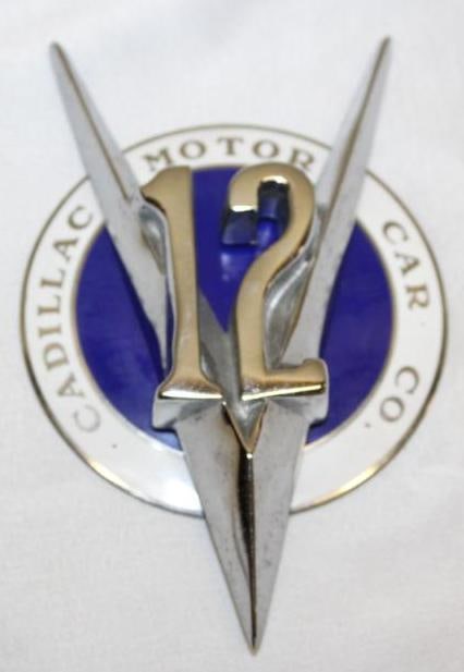 1930 Cadillac V12 Radiator Emblem Badge (1 of 2)