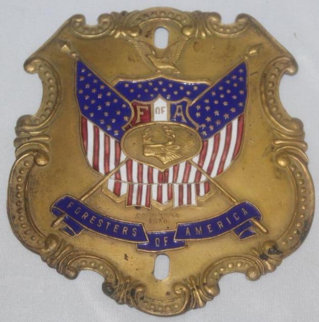 1910 Foresters of America Automobile Radiator Emblem Badge (1 of 2)