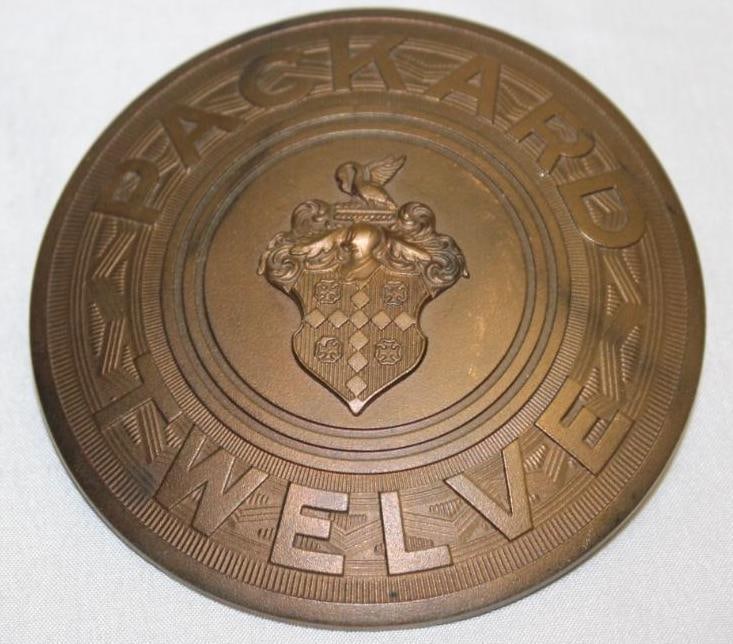1933-1939 Packard Twelve Luggage Rack Emblem Badge: 4" Diameter