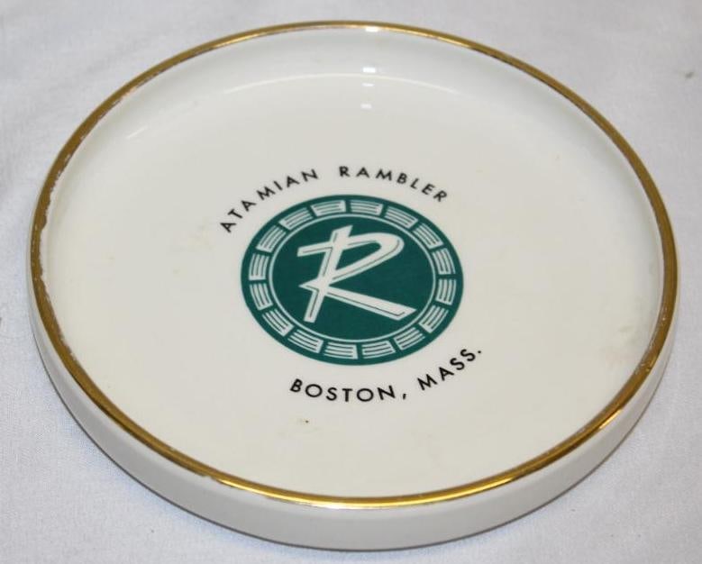 Rambler AMC Advertising Ceramic Ashtray: 7" Diameter