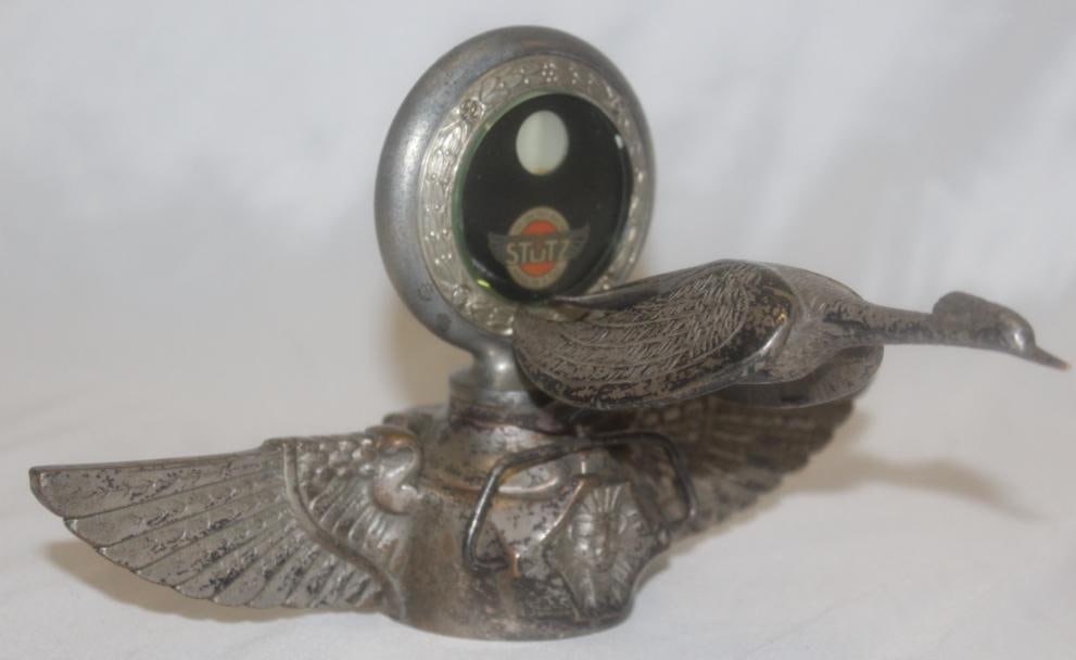 Ornate Stutz Moto Meter w/ Winged Base & Flying Bird Accessory (1 of 6)