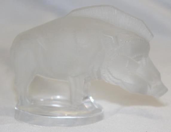 Lalique Boar Sanglier Radiator Mascot Hood Ornament (1 of 5)