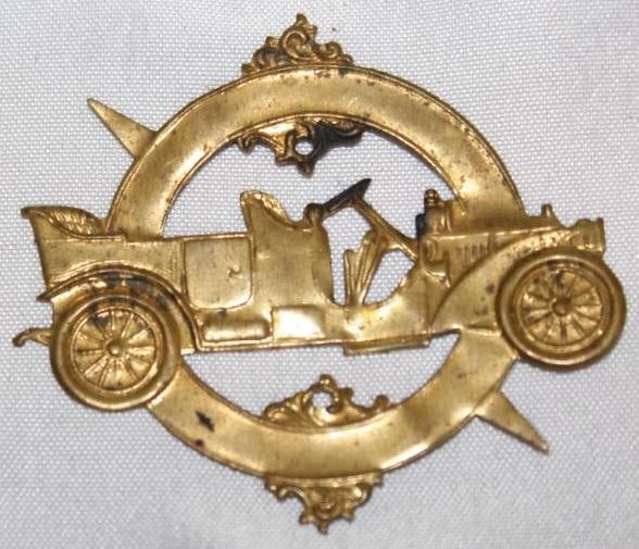 Early 1900's Figural Automobile Touring Car Badge (1 of 2)
