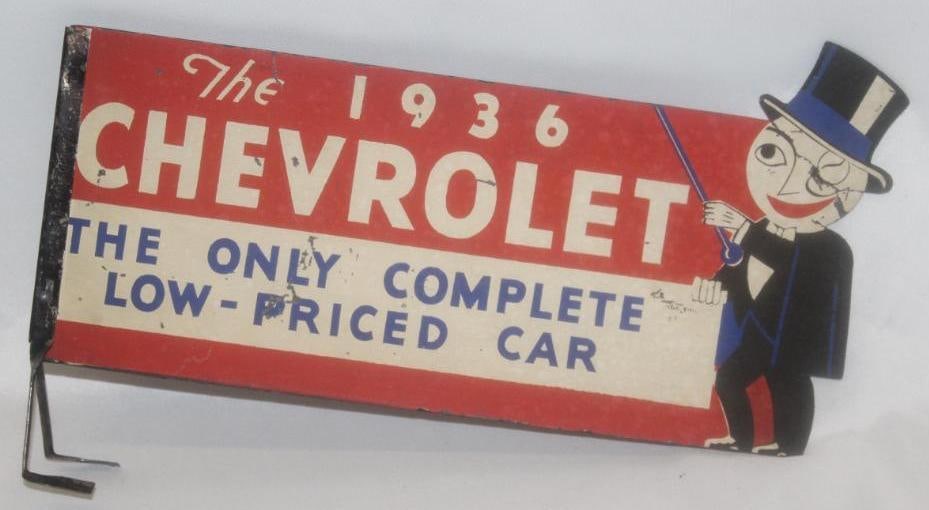 1936 Chevrolet New Car Advertising Display Sign (1 of 6)