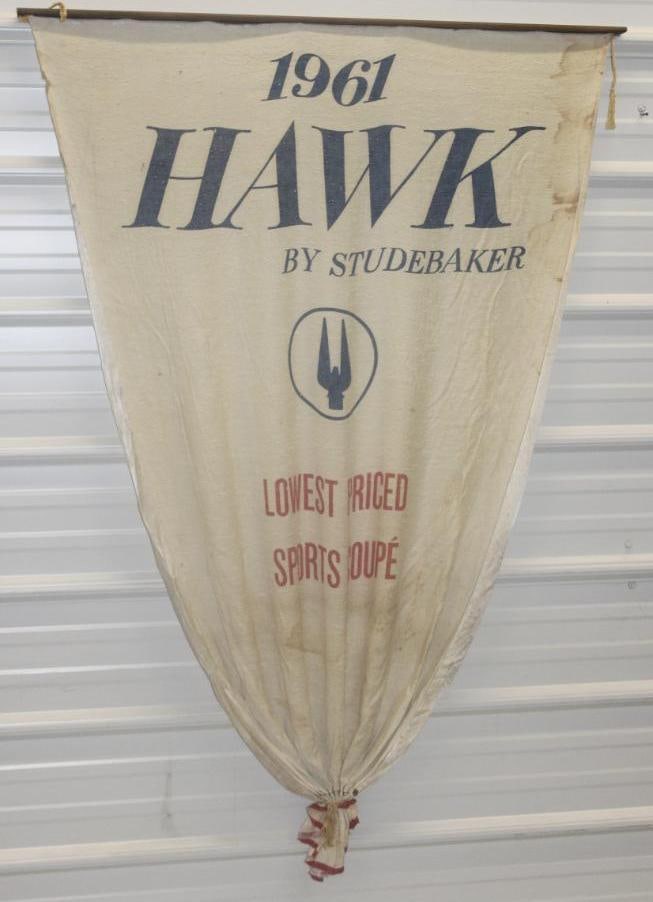 1961 Studebaker Hawk Advertising Dealership Banner (1 of 3)