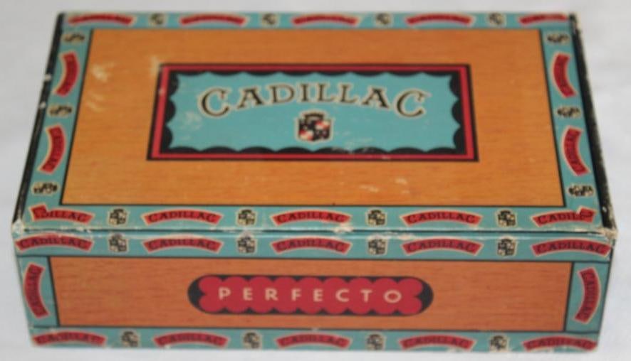 Cadillac Motor Car Co Advertising Perfecto Cigar Box (1 of 5)