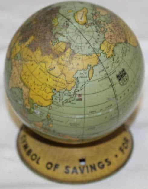 1940's Chevrolet Advertising Globe Bank (1 of 4)