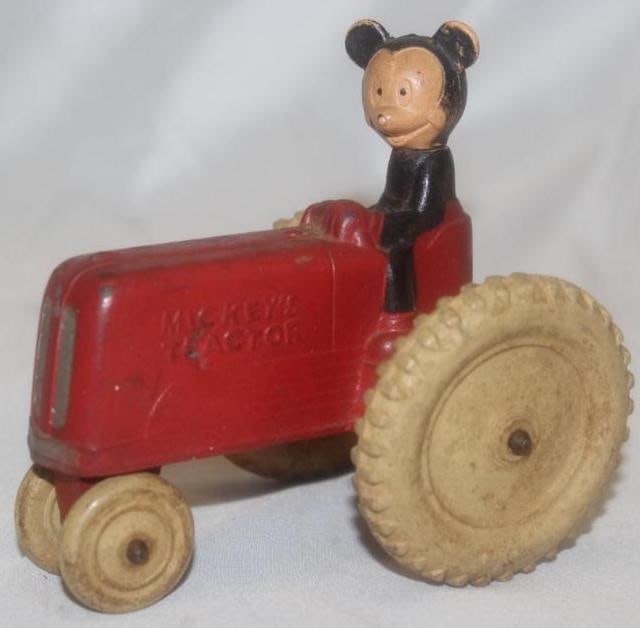 Mickey Mouse Tractor Sun Rubber Toy (1 of 6)