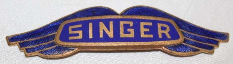 1932 Singer Motors Radiator Emblem Badge (1 of 2)