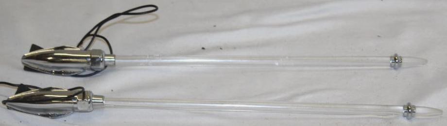 Pair of Illuminated Automobile Accessory Fender Indicators: 16" x 1"