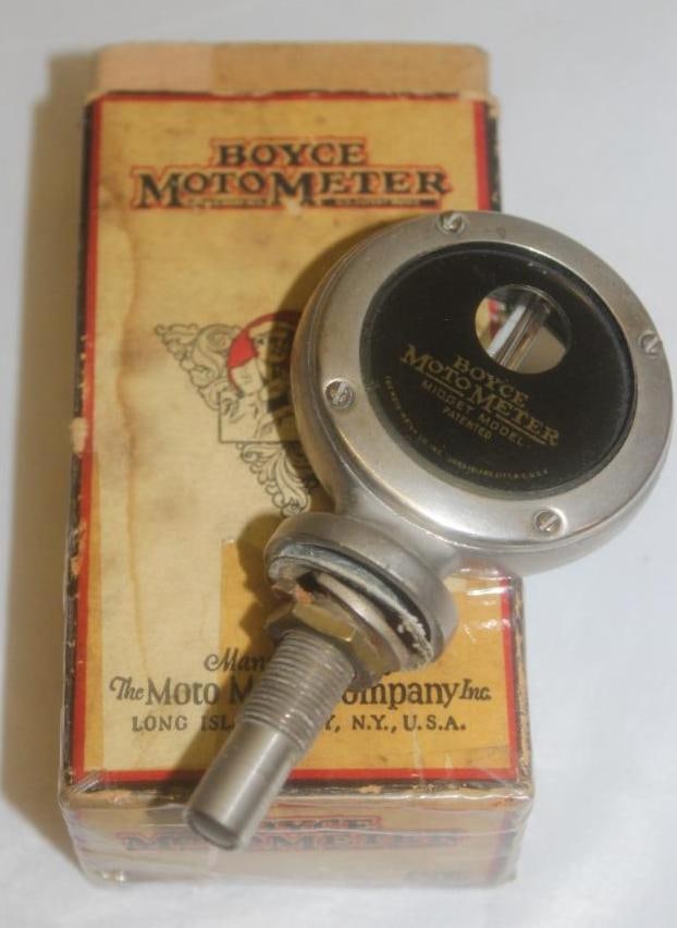 NOS Boyce Moto Meter Radiator Mascot w/ Box (1 of 6)