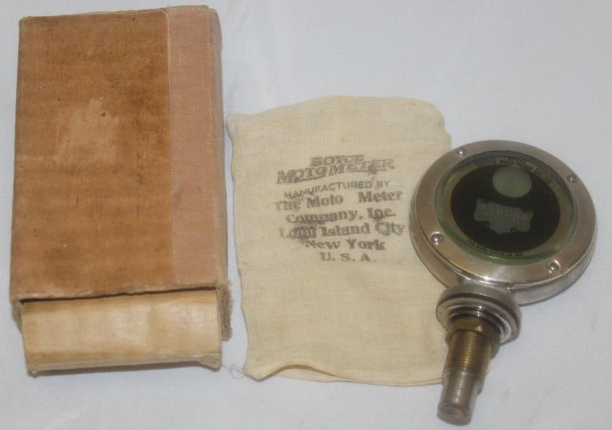 Nos Auburn Beauty Six Boyce Moto Meter Radiator Mascot w/ Box and Cloth Bag (1 of 5)