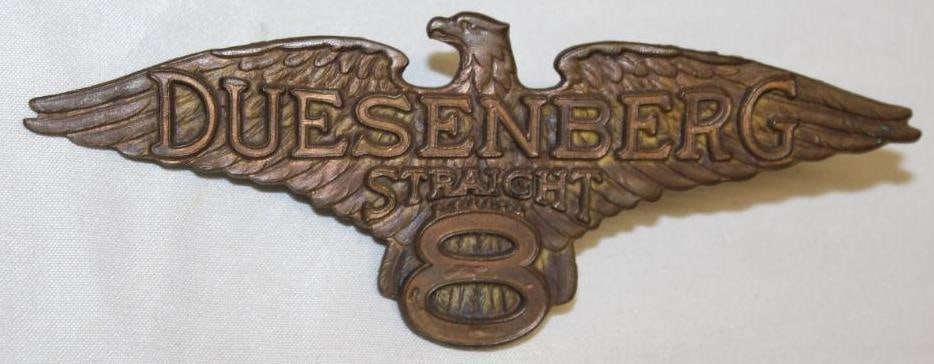 1929-1937 Duesenberg Model J Firewall Emblem Badge (1 of 2)