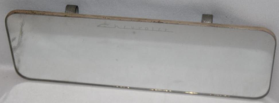 1940's-1950's Chevrolet Advertising Visor Mirror: 10" x 3.5"