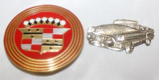 Group of 2 1956-1958 Cadillac El Dorado Emblem and Pin Badge (1 of 2)