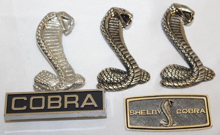Group of 4 1968-1969 Shelby Cobra Mustang Emblem Badges GT 350 & 500 (1 of 2)
