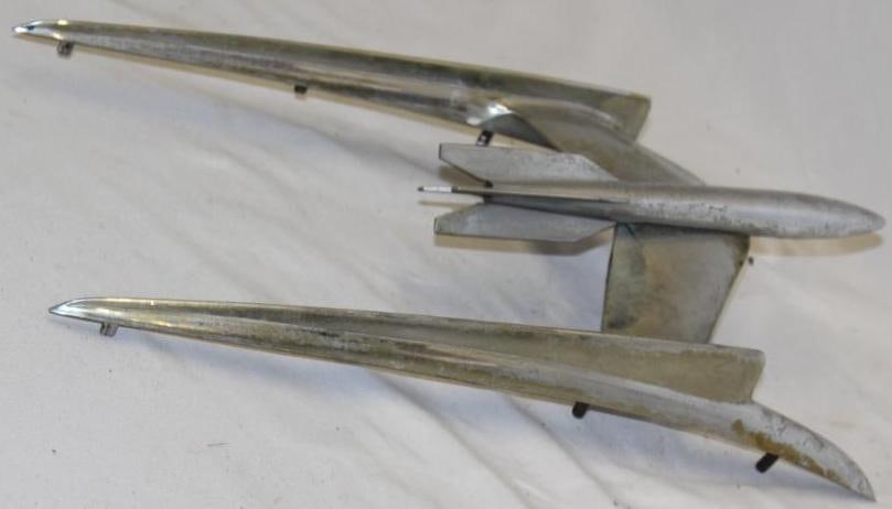 1949-1952 Oldsmobile Rocket Hood Ornament: 16" x 8" x 4"