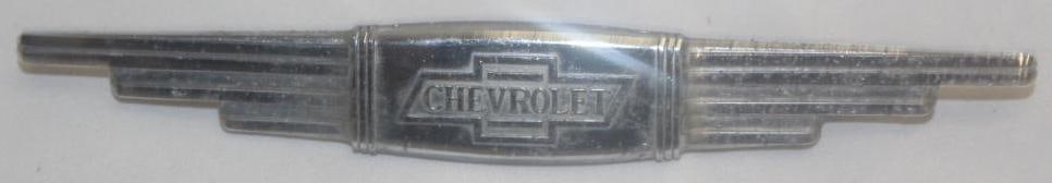 1937 Chevrolet Trunk Emblem Badge: 8.5" x 1.25"