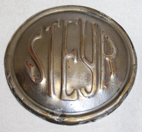 1930's Steyr Automobile Radiator Emblem Badge: 2.75" Diameter