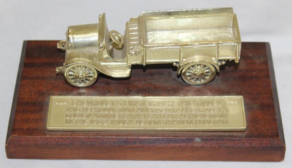 1962 Chevrolet Golden Anniversary Figural Sales Award: 7" x 3.75" x 3"
