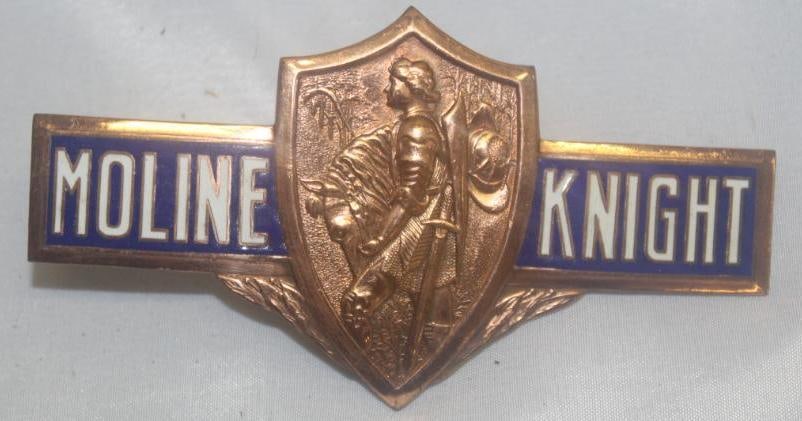1914-1919 Moline Knight Radiator Emblem Badge (1 of 2)